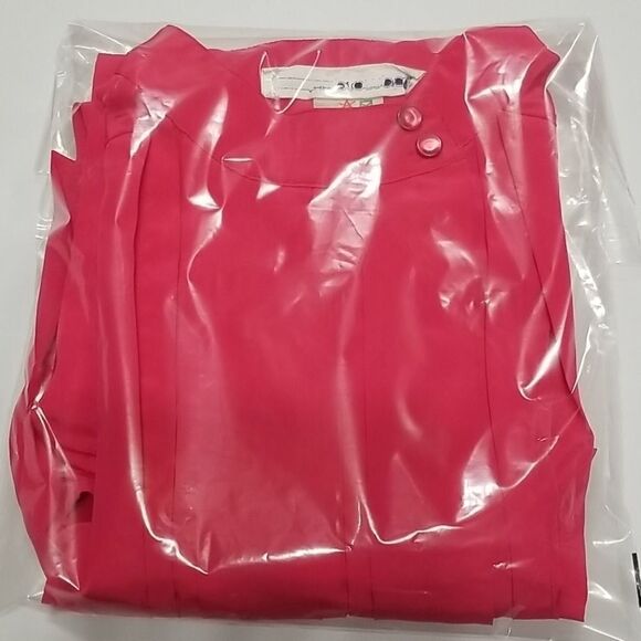🎁5/$25 Impromptu Blouse Women's Size 10 Button Up Pink Long Sleeve Pleat - Picture 12 of 12